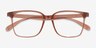 Blocks Clear Brown PlasticEyeglass Frames from EyeBuyDirect, Closed View