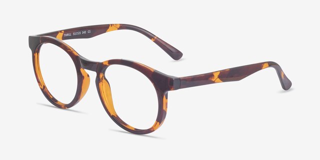 Thrill Tortoise PlasticEyeglass Frames from EyeBuyDirect, Angle View