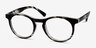 Thrill Black Clear PlasticEyeglass Frames from EyeBuyDirect, Angle View
