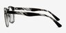 Thrill Black Clear PlasticEyeglass Frames from EyeBuyDirect, Side View