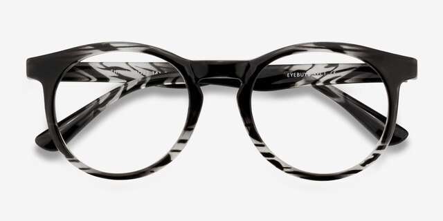 Thrill Black Clear PlasticEyeglass Frames from EyeBuyDirect, Closed View