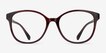 The Beat Burgundy PlasticEyeglass Frames from EyeBuyDirect, Front View