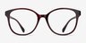 The Beat Burgundy PlasticEyeglass Frames from EyeBuyDirect, Front View
