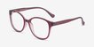 The Beat Burgundy PlasticEyeglass Frames from EyeBuyDirect, Angle View