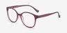 The Beat Burgundy PlasticEyeglass Frames from EyeBuyDirect, Angle View