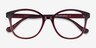 The Beat Burgundy PlasticEyeglass Frames from EyeBuyDirect, Closed View