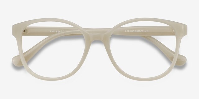 The Beat White PlasticEyeglass Frames from EyeBuyDirect, Closed View