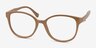 The Beat Light Pink PlasticEyeglass Frames from EyeBuyDirect, Angle View