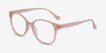 The Beat Pink PlasticEyeglass Frames from EyeBuyDirect, Angle View