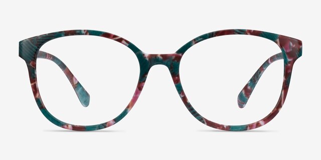 The Beat Floral PlasticEyeglass Frames from EyeBuyDirect, Front View