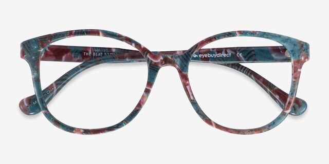 The Beat Floral PlasticEyeglass Frames from EyeBuyDirect, Closed View