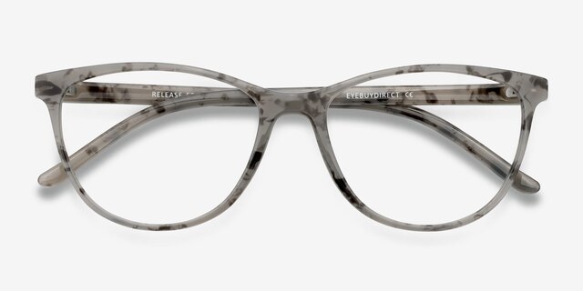Release Speckled Gray PlasticEyeglass Frames from EyeBuyDirect, Closed View