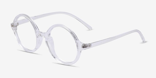 Years Clear PlasticEyeglass Frames from EyeBuyDirect, Angle View
