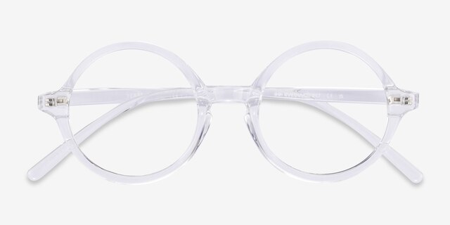 Years Clear PlasticEyeglass Frames from EyeBuyDirect, Closed View