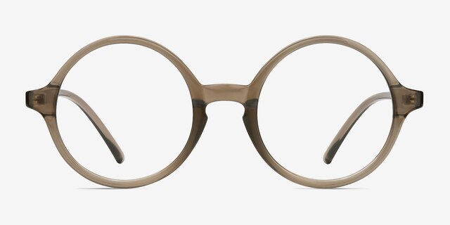 Years Gray Clear PlasticEyeglass Frames from EyeBuyDirect, Front View