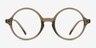 Years Gray Clear PlasticEyeglass Frames from EyeBuyDirect, Front View