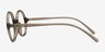 Years Gray Clear PlasticEyeglass Frames from EyeBuyDirect, Side View