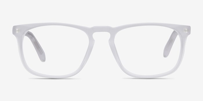 Rhode Island Matte Clear Acétate Montures de lunettes de vue d'EyeBuyDirect