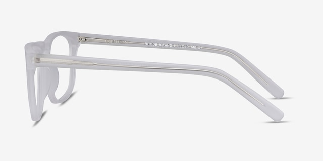 Rhode Island Matte Clear AcetateEyeglass Frames from EyeBuyDirect, Side View