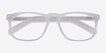 Rhode Island Matte Clear AcetateEyeglass Frames from EyeBuyDirect, Closed View