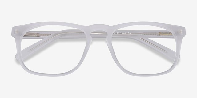 Rhode Island Matte Clear AcetateEyeglass Frames from EyeBuyDirect, Closed View