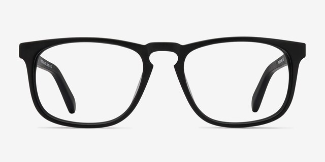 Rhode Island Matte Black AcetateEyeglass Frames from EyeBuyDirect, Front View