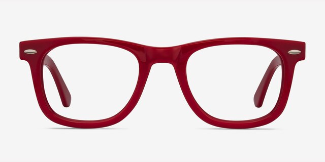 Blizzard Raspberry AcetateEyeglass Frames from EyeBuyDirect, Front View