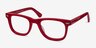 Blizzard Raspberry AcetateEyeglass Frames from EyeBuyDirect, Angle View
