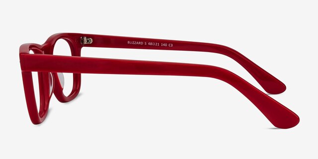 Blizzard Raspberry AcetateEyeglass Frames from EyeBuyDirect, Side View