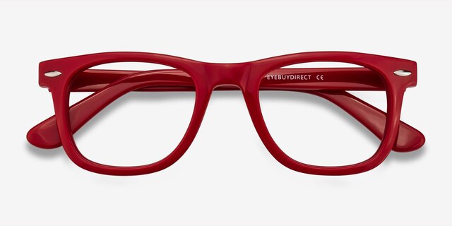 Blizzard Raspberry AcetateEyeglass Frames from EyeBuyDirect, Closed View