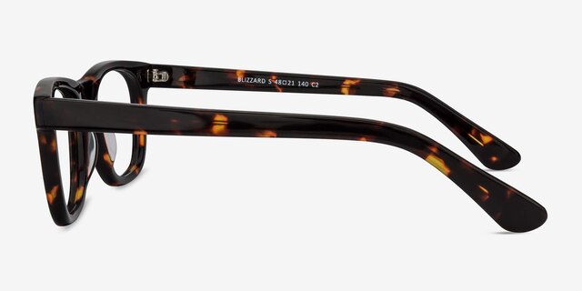 Blizzard Dark Tortoise AcetateEyeglass Frames from EyeBuyDirect, Side View