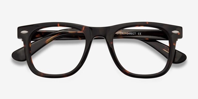Blizzard Dark Tortoise AcetateEyeglass Frames from EyeBuyDirect, Closed View