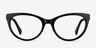 Her Black Acetate-metalEyeglass Frames from EyeBuyDirect, Front View