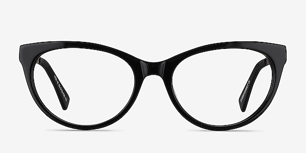 Her Black Acetate-metal Eyeglass Frames