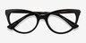 Her Black Acetate-metalEyeglass Frames from EyeBuyDirect, Closed View