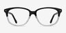 Escape Clear Black AcétateMontures de lunettes de vue d'EyeBuyDirect, Vue de Face