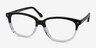 Escape Clear Black AcétateMontures de lunettes de vue d'EyeBuyDirect, Vue d'Angle