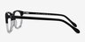 Escape Clear Black AcétateMontures de lunettes de vue d'EyeBuyDirect, Vue de Côté