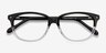 Escape Clear Black AcétateMontures de lunettes de vue d'EyeBuyDirect, Vue Rapprochée