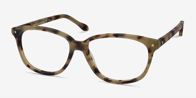 Escape Matte Tortoise AcétateMontures de lunettes de vue d'EyeBuyDirect, Vue d'Angle