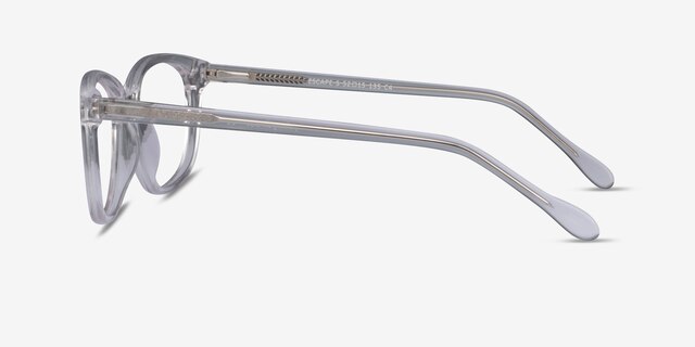 Escape Clear AcetateEyeglass Frames from EyeBuyDirect, Side View