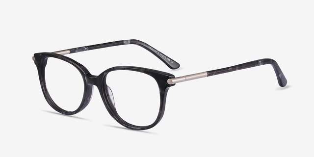 Jasmine Gray Floral AcetateEyeglass Frames from EyeBuyDirect, Angle View