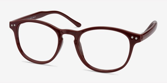 Instant Crush Red PlasticEyeglass Frames from EyeBuyDirect, Angle View