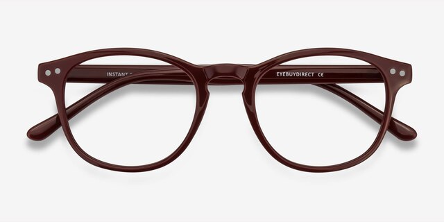 Instant Crush Red PlasticEyeglass Frames from EyeBuyDirect, Closed View