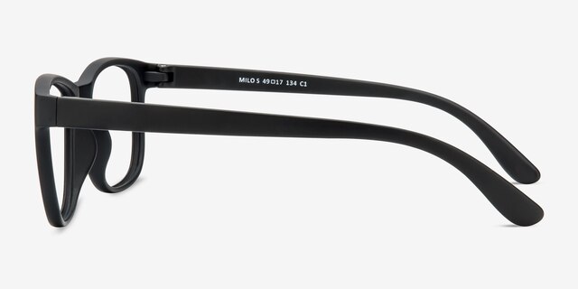 Milo Matte Black PlasticEyeglass Frames from EyeBuyDirect, Side View