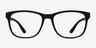 Milo Matte Black PlastiqueMontures de lunettes de vue d'EyeBuyDirect, Vue de Face