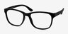 Milo Matte Black PlastiqueMontures de lunettes de vue d'EyeBuyDirect, Vue d'Angle