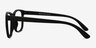 Milo Matte Black PlastiqueMontures de lunettes de vue d'EyeBuyDirect, Vue de Côté
