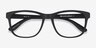 Milo Matte Black PlastiqueMontures de lunettes de vue d'EyeBuyDirect, Vue Rapprochée