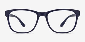 Milo Matte Navy Plastique Montures de lunettes de vue d'EyeBuyDirect, Vue de Face